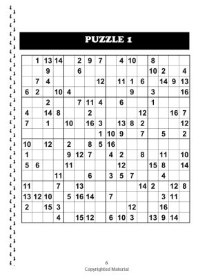 16 x 16 numbers sudoku with solution