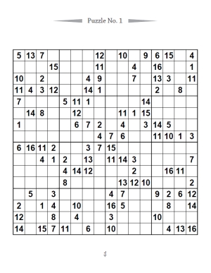 free large printable 16x16 sudoku puzzles